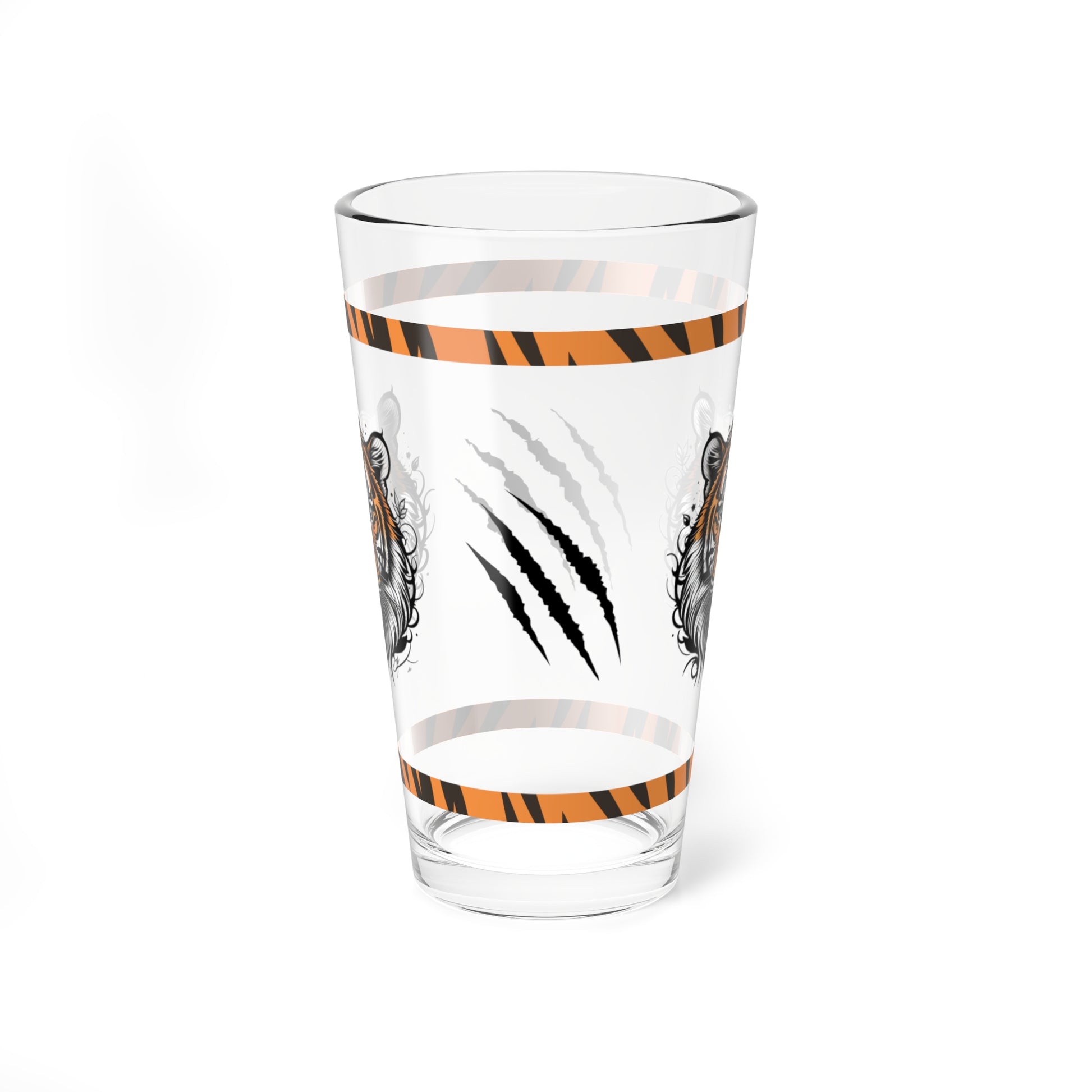 Tiger Spirit 16oz Tiger Pint Glass - Inspiring Strength, Courage, and Empowerment