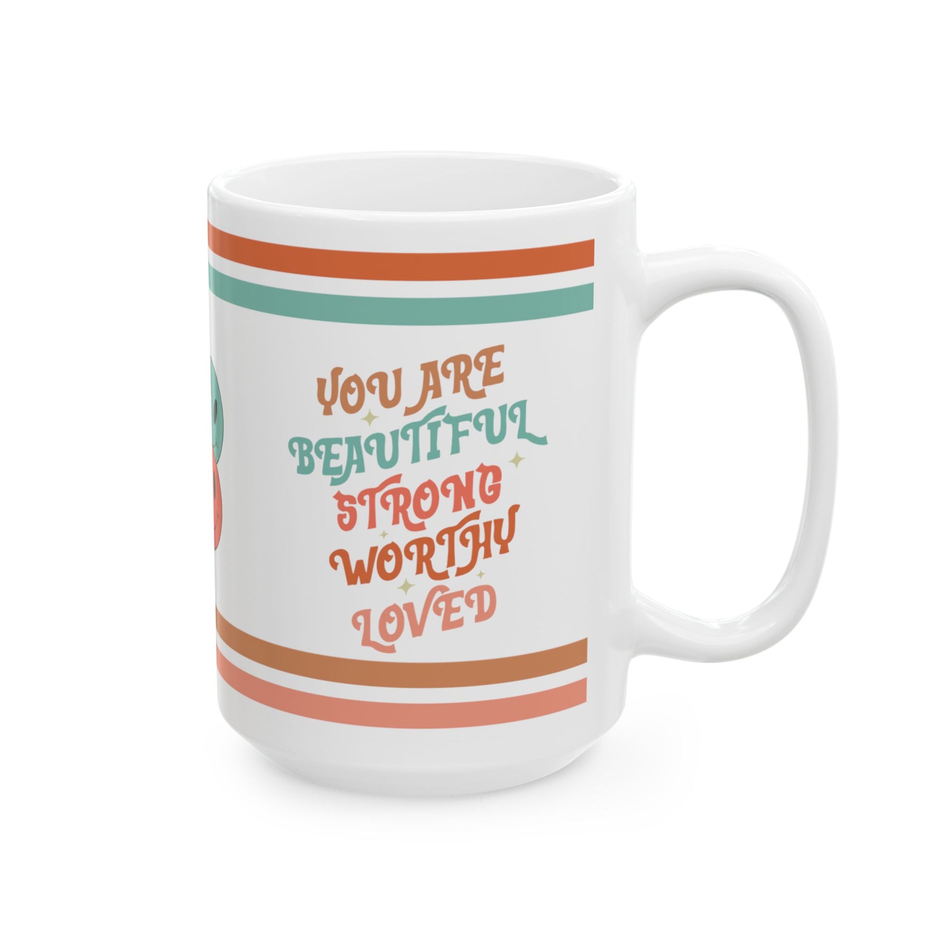 You Are Beautiful Strong Worthy Loved Retro Ceramic Mug, (11oz, 15oz)