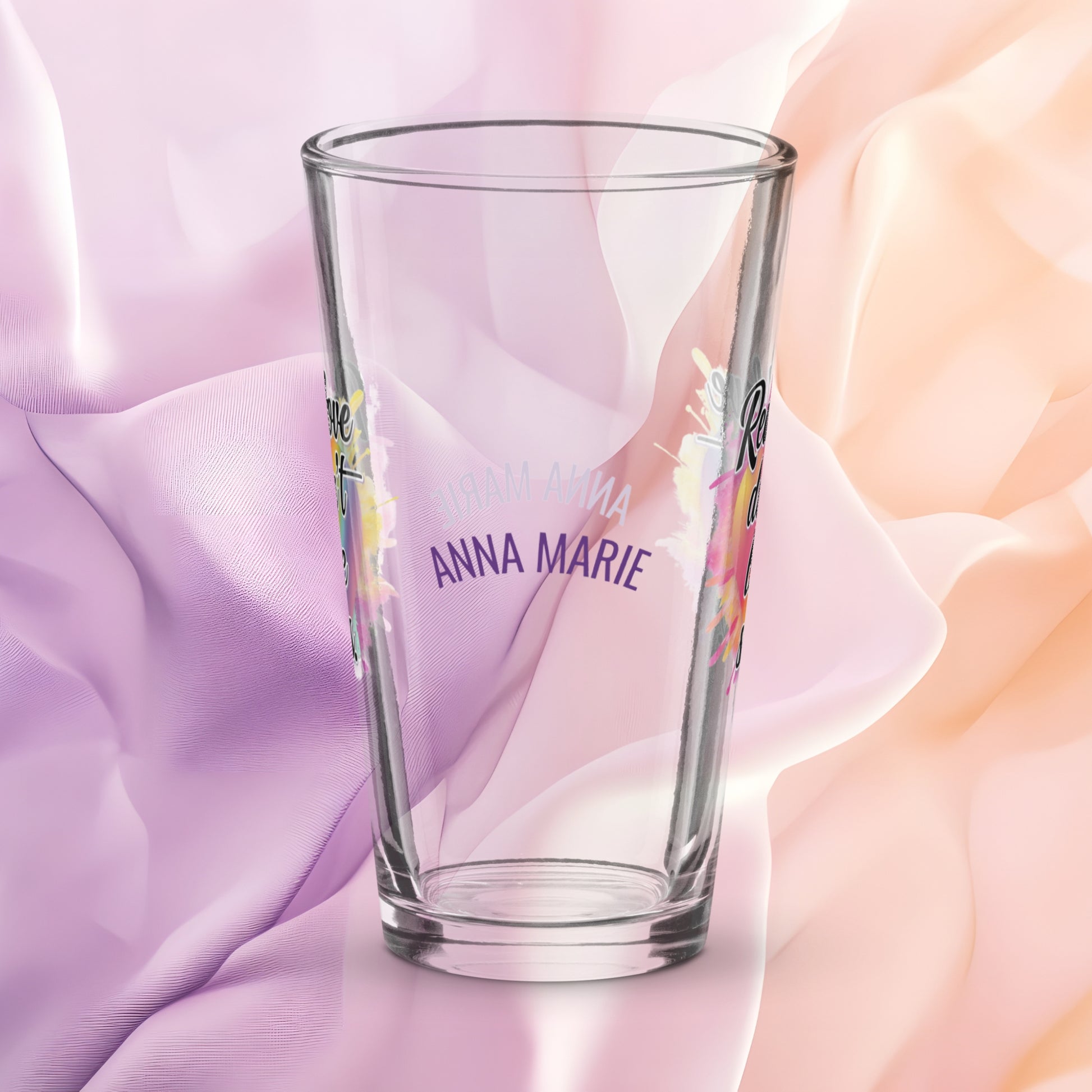 Real Love Doesn’t Leave Scars pint glass, domestic violence advocacy drinkware, survivor empowerment quote