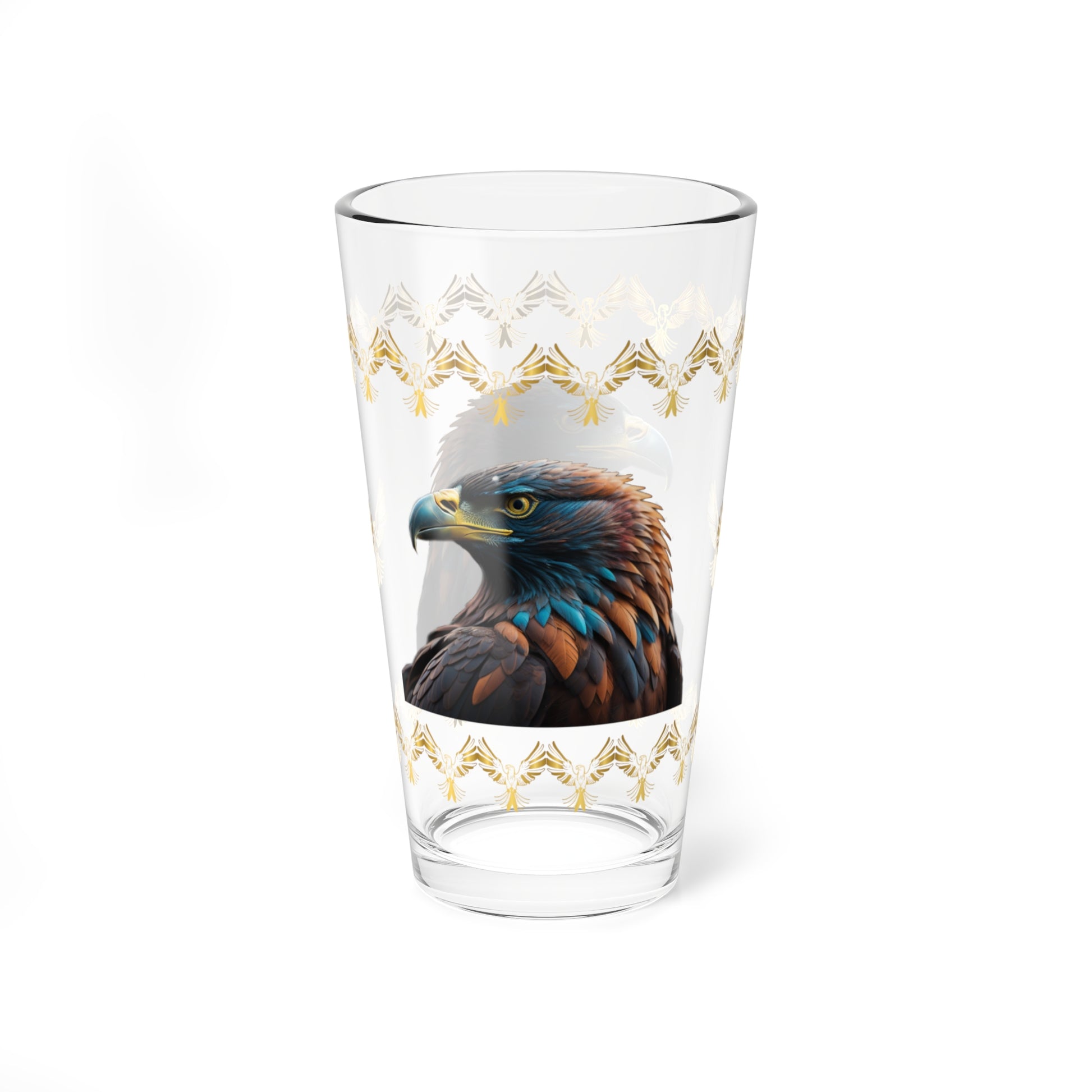 Eagle's Inspiration 16oz Eagle Pint Glass - Symbol of Strength, Resilience, and Mental Health Awareness