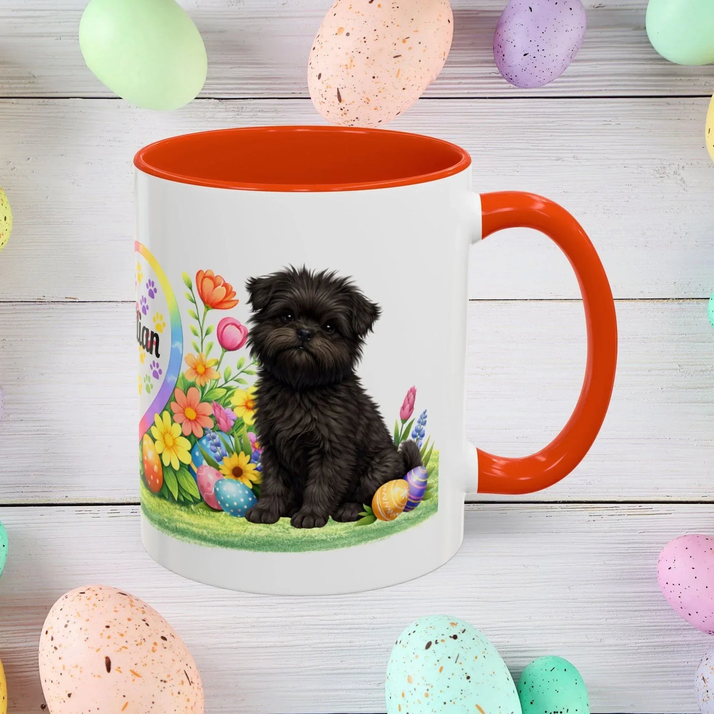 Shop our affenpinscher puppy easter mug featuring the 11oz style option from MySisterIsASurvivor.