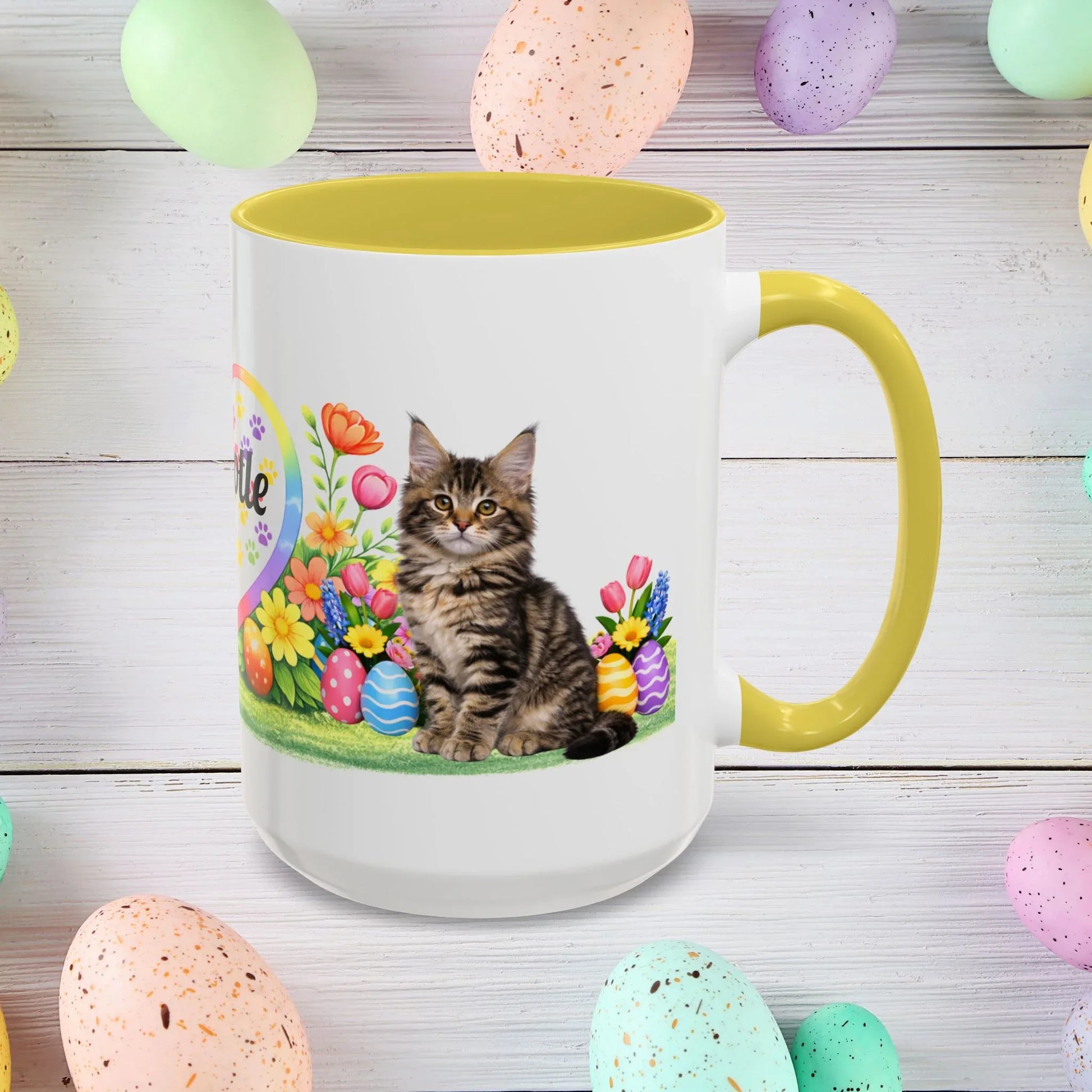 Shop our premium maine coon kitten easter mug from MySisterIsASurvivor.
