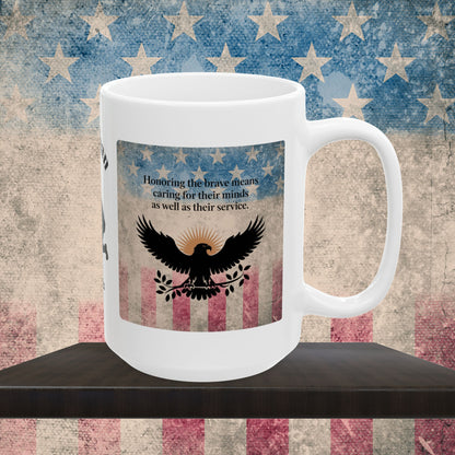 Personalized Memorial Day Mug - "Honoring The Brave" PTSD Support Tribute