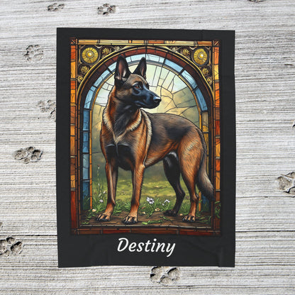 Belgian Malinois Fawn Sable Coat Blanket, Custom Dog Art Throw, Personalized Gift for Humans