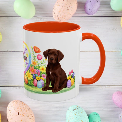 Shop our great dane chocolate puppy easter mug featuring the 11oz style option from MySisterIsASurvivor.