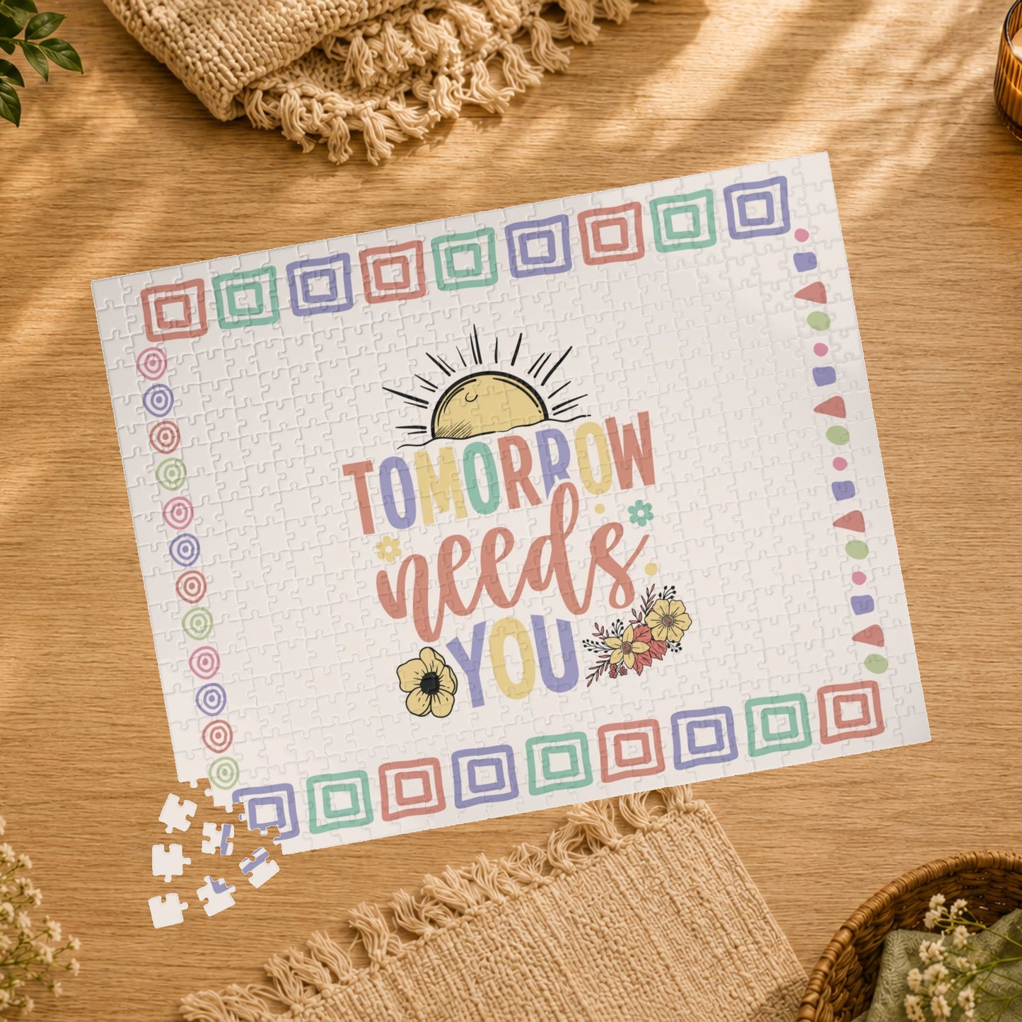 Tomorrow Needs You - Affirmation Puzzle Gift for Survivors and Puzzle Lovers