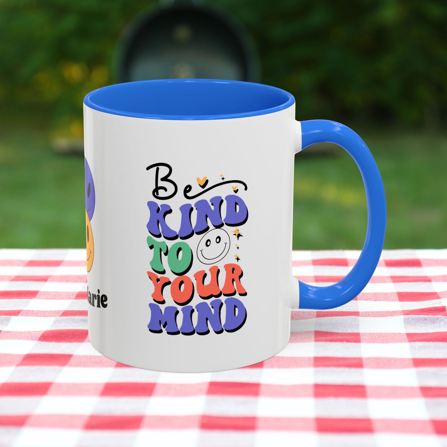 Be Kind to Your Mind - Personalized Retro Affirmation Mug for Positive Mental Health & Self-Care