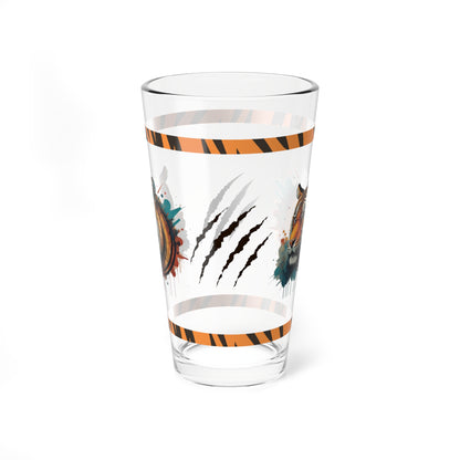 The Resilient Tiger Within 16oz Tiger Pint Glass - Inspiring Strength, Courage, and Empowerment