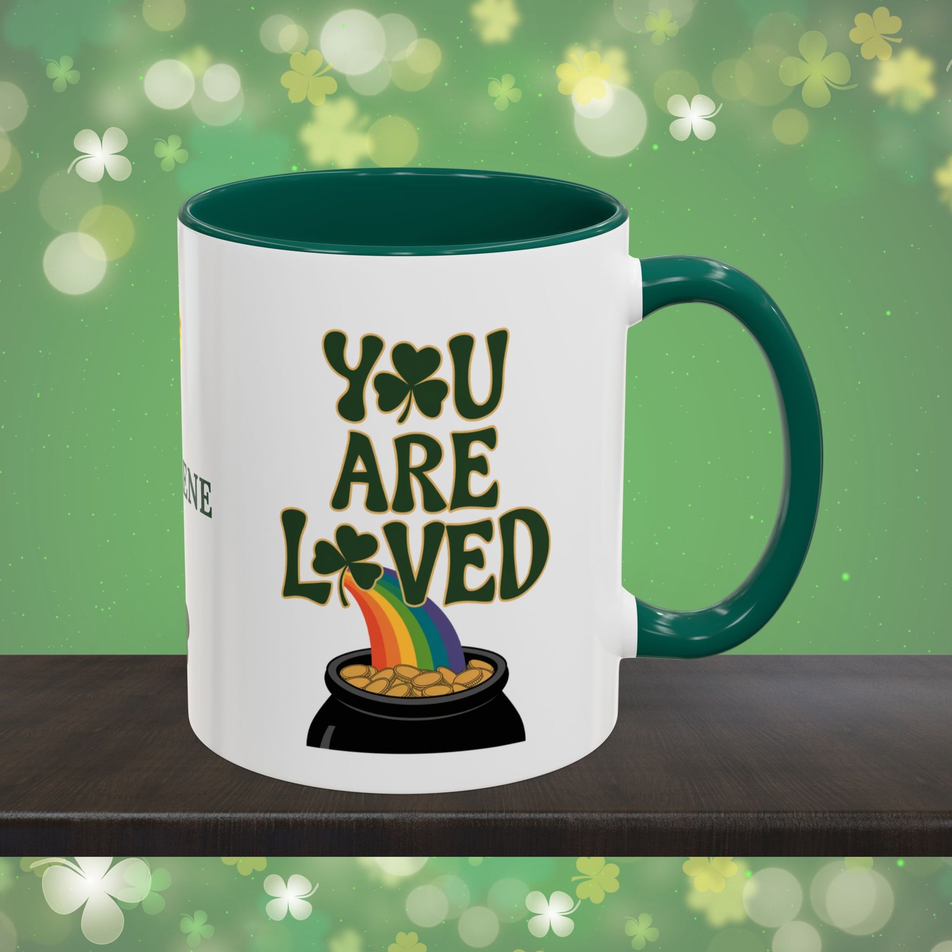 You Are Loved: Personalized St. Patrick's Day Mug - Add Your Name & Celebrate Strength and Positivity