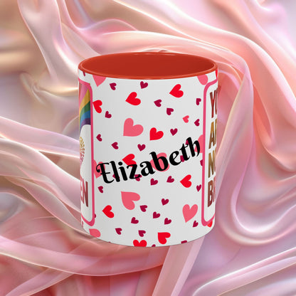 You Are Not Broken Valentines mug with healing message, supportive Valentine coffee cup