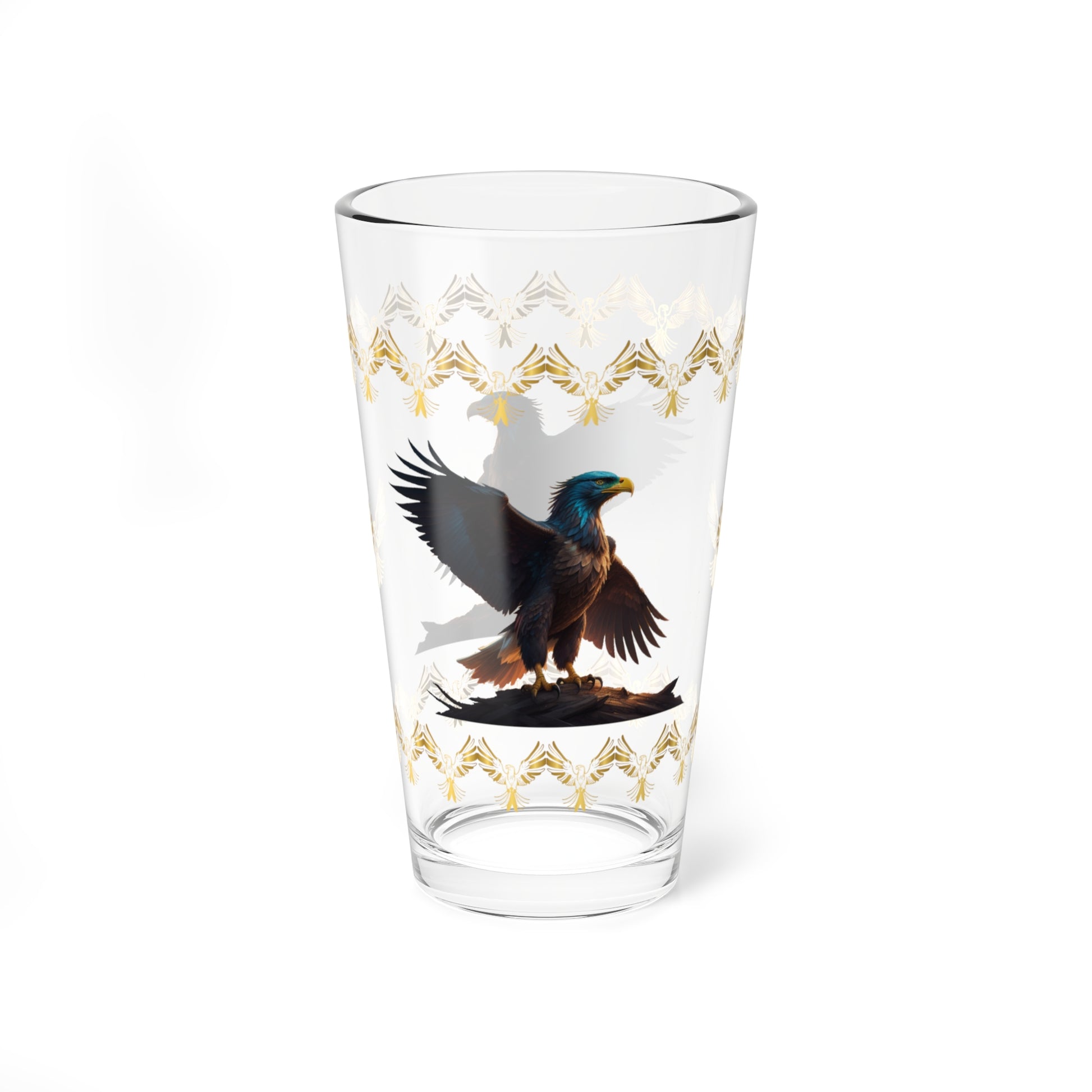 Wingspan of Strength 16oz Eagle Pint Glass - Symbol of Strength, Resilience, and Mental Health Awareness