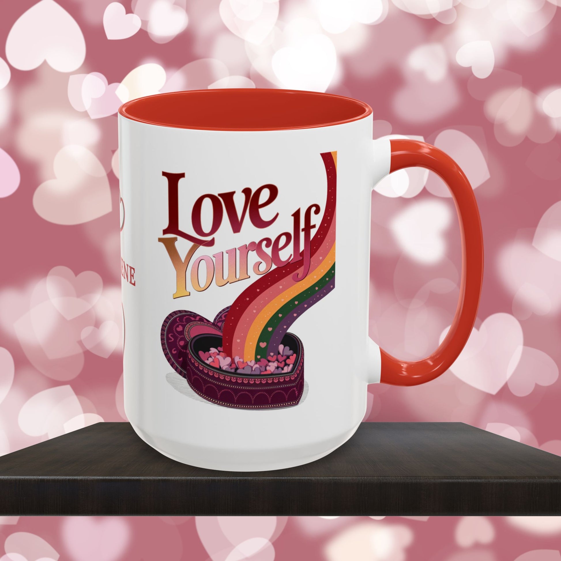 Love Yourself Mug: Personalized Valentine's Day Affirmation Mug – Inspiring Positivity and Emotional Wellness, 11oz or 15oz