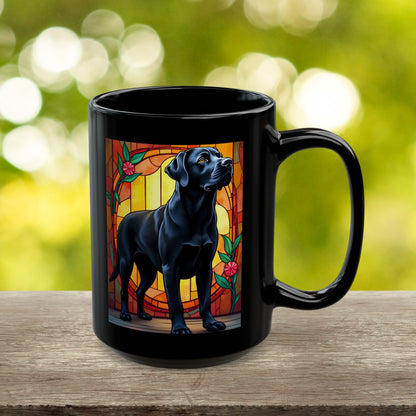 Labrador Retriever Black personalized mug, custom dog coffee cup gift for Lab lovers