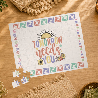 Tomorrow Needs You - Affirmation Puzzle Gift for Survivors and Puzzle Lovers
