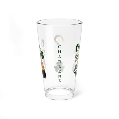 One Day At A Time One Hour At A Time One Minute At A Time: Personalized St. Patrick's Day Pint Glass - Customizable Name for Happiness and Positivity