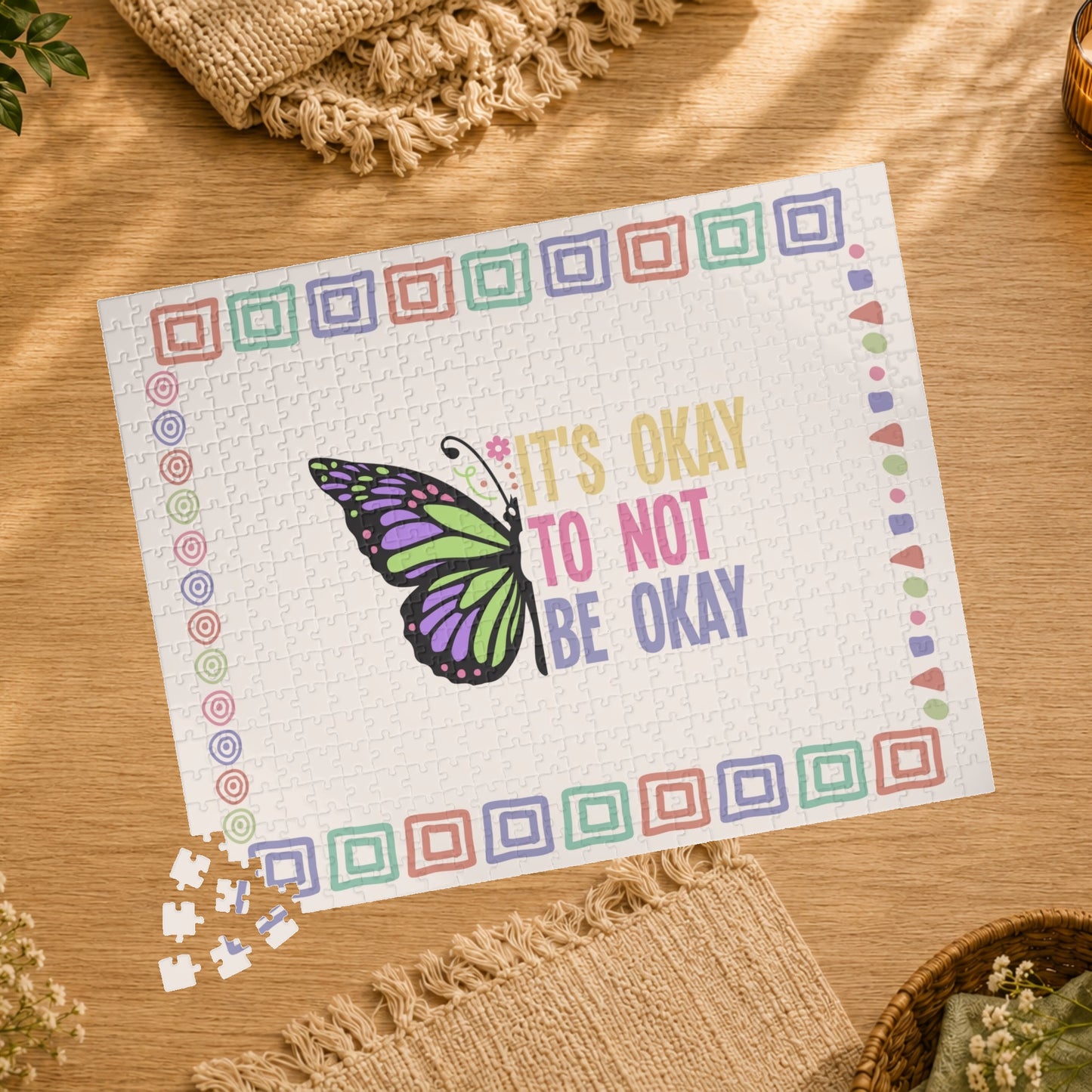 It's Okay to Not Be Okay - Affirmation Puzzle Gift for Survivors and Puzzle Lovers
