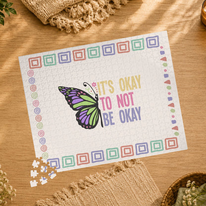 It's Okay to Not Be Okay - Affirmation Puzzle Gift for Survivors and Puzzle Lovers