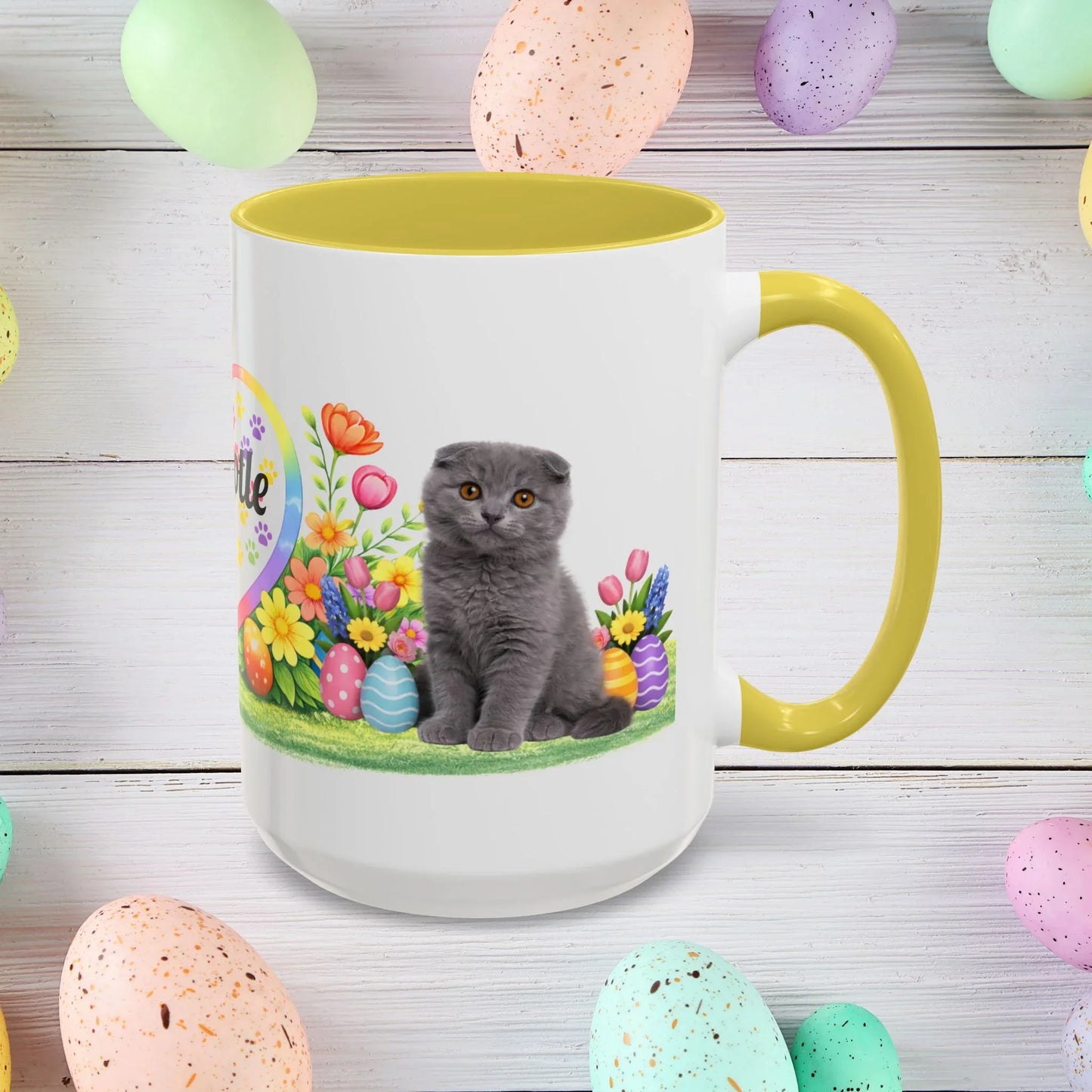 Shop our premium scottish fold kitten easter mug from MySisterIsASurvivor.