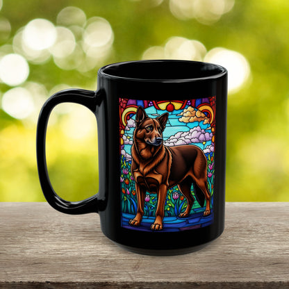German Shepherd (Liver) Personalized Mug, Pet Lover Mug, Dog Coffee Mug, Custom Name Mug, Dog Lover Gift, Dog-Themed Mug, GS Mug