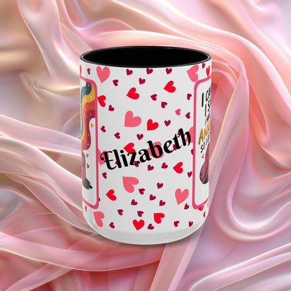 I Came I Saw Valentines mug with bold motivational message, empowering Valentine coffee cup design
