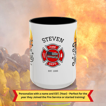 Firefighter Support Custom Mug - The Toughest Fights Are Invisible | Emotional Healing Mug for Firefighters
