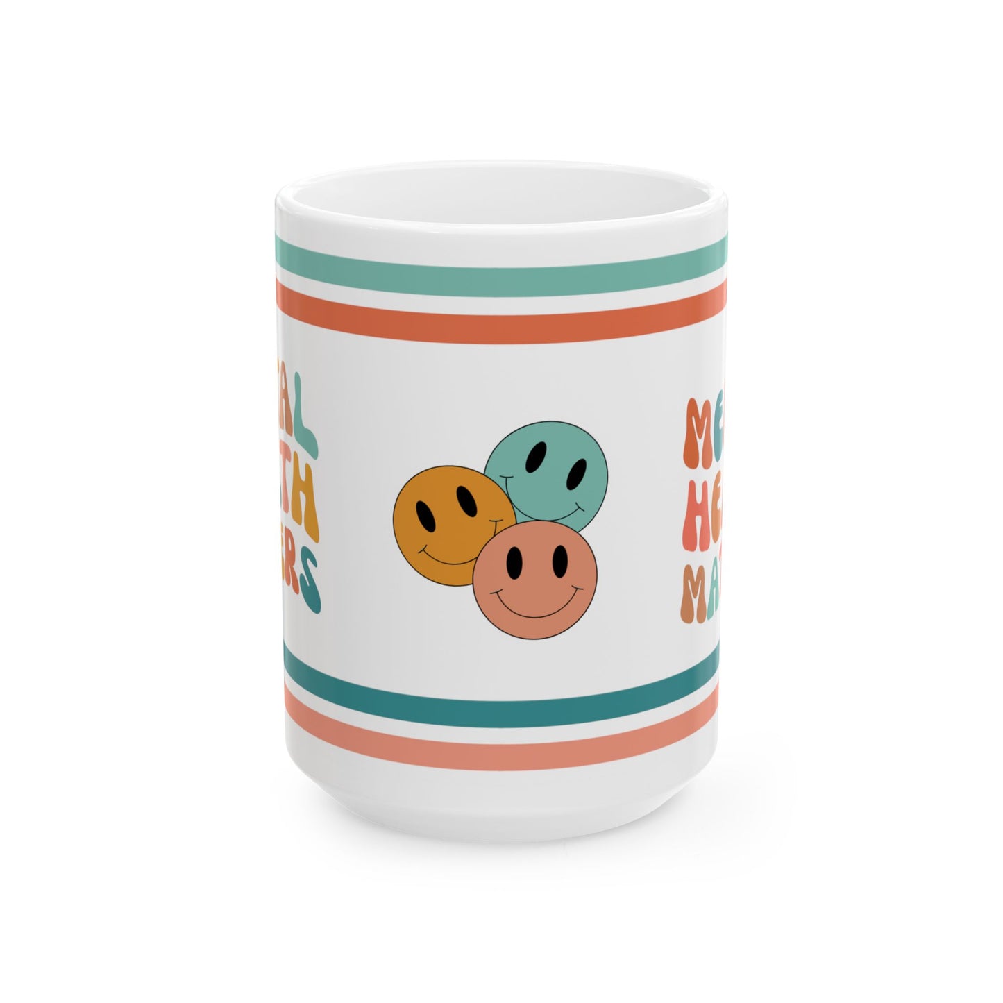 Mental Health Matters Retro Ceramic Mug, (11oz, 15oz)