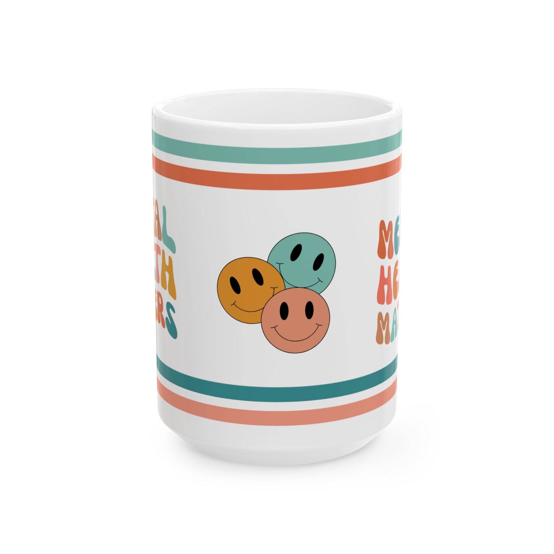 Mental Health Matters Retro Ceramic Mug, (11oz, 15oz)