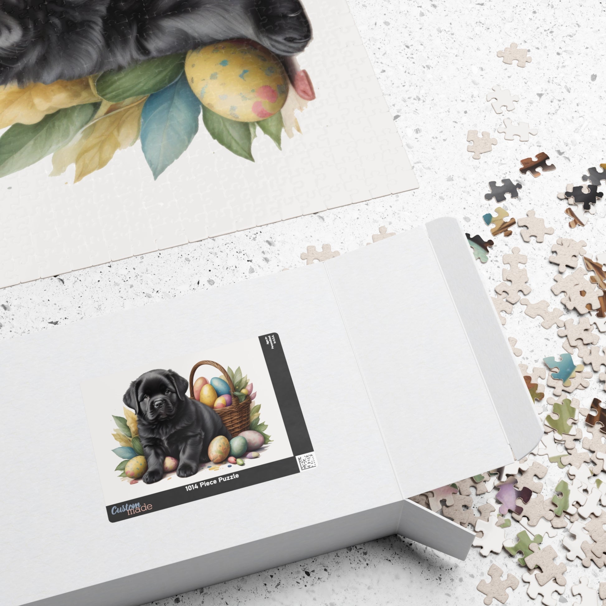 Newfoundland (Black) Easter Puppy Puzzle - Dog Lovers, Mental Health Benefits, Holiday Fun, Mindfulness, Stress Relief, Festive Gift