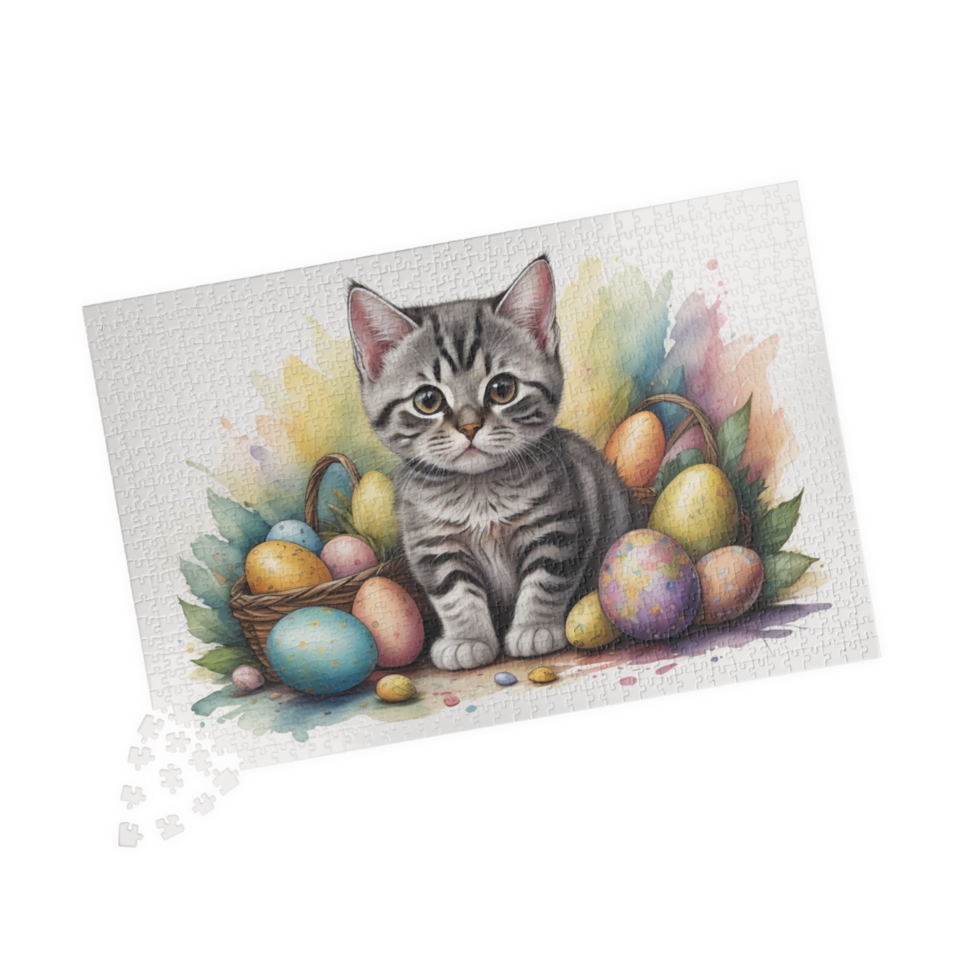 American Shorthair Easter Kitten Puzzle - Cat Lovers, Mental Health Benefits, Holiday Fun, Mindfulness, Stress Relief, Festive Gift