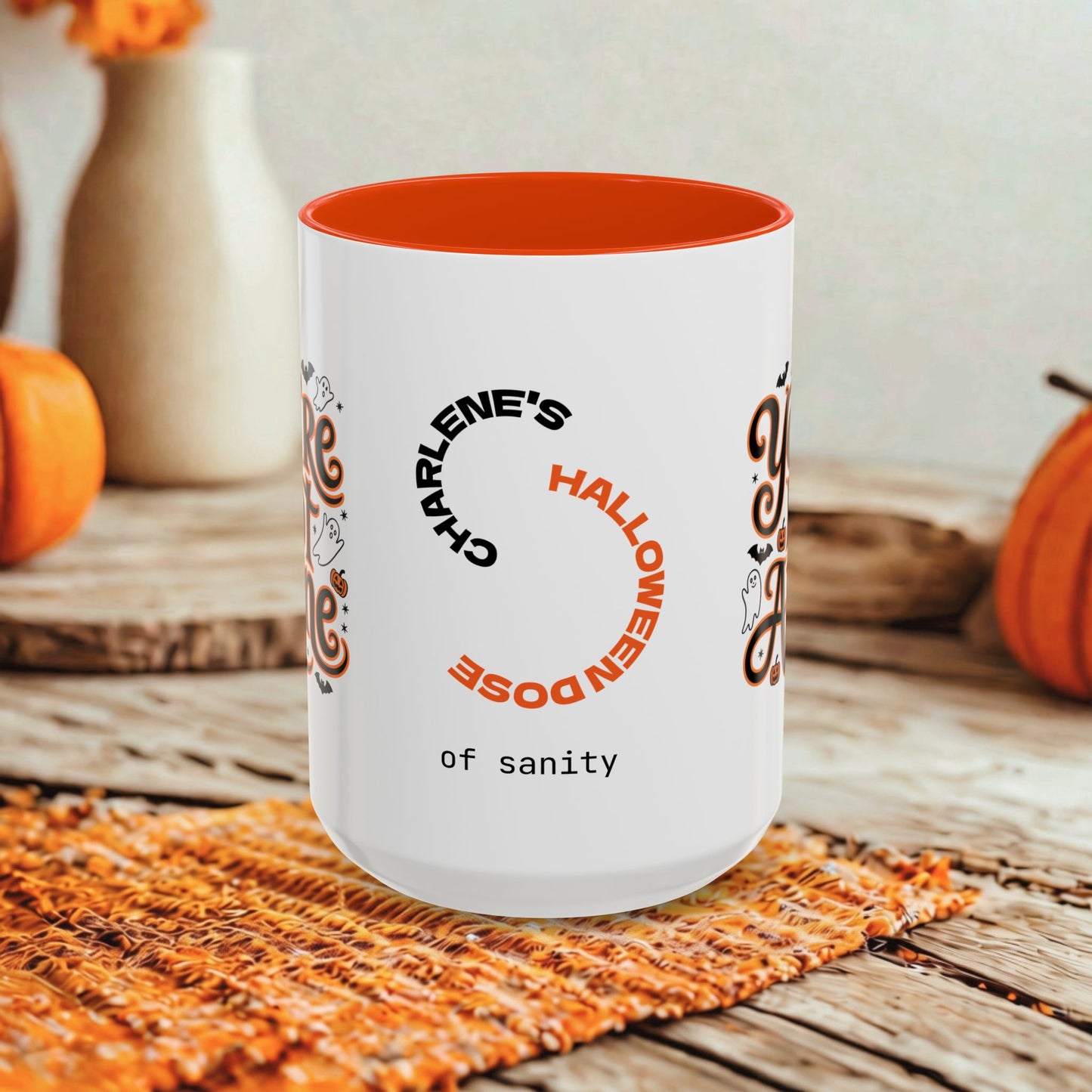 You're Not Alone - Personalized Halloween Mug for Mental Health Support & Survivor Gifts