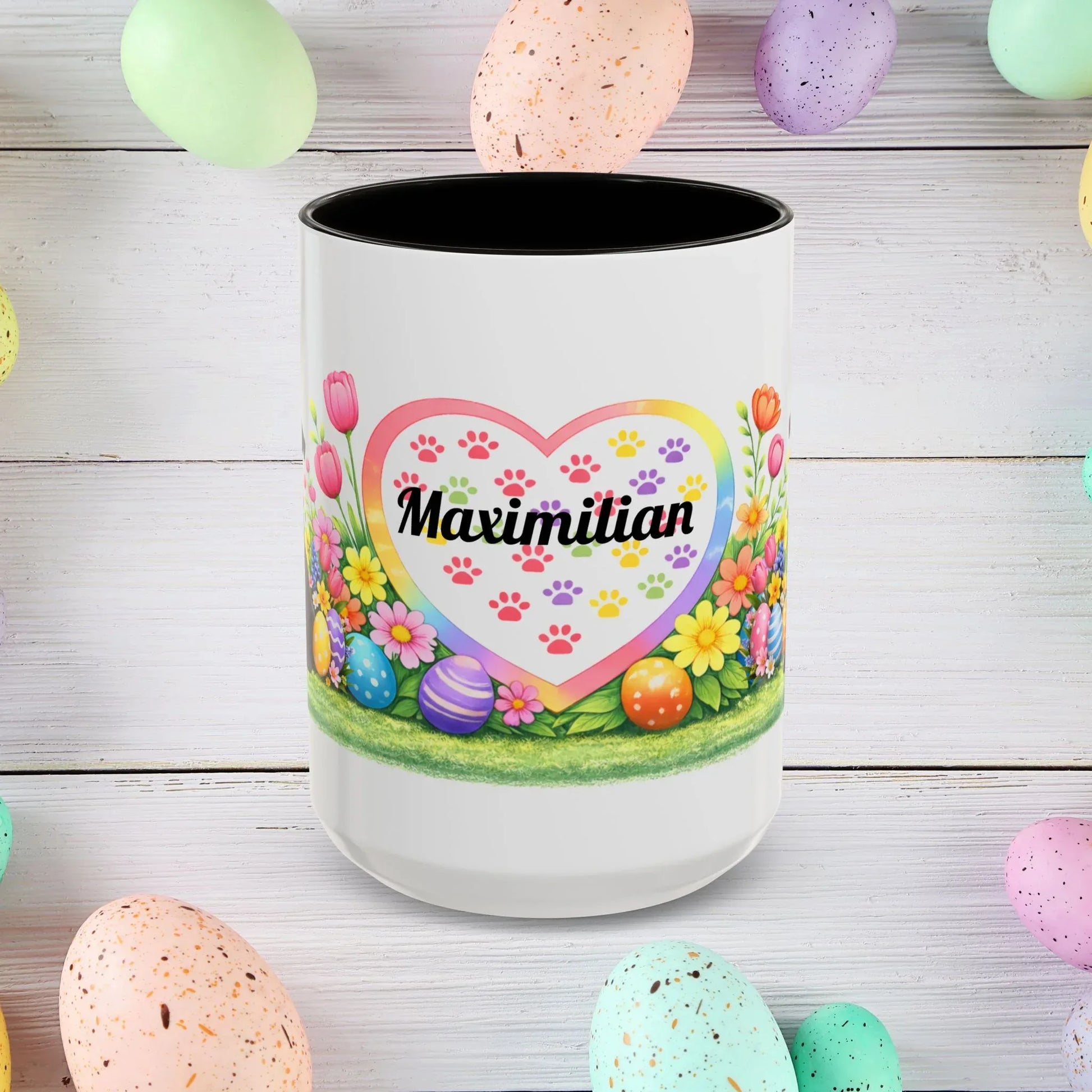 Shop our premium pitbull blue puppy easter mug from MySisterIsASurvivor.
