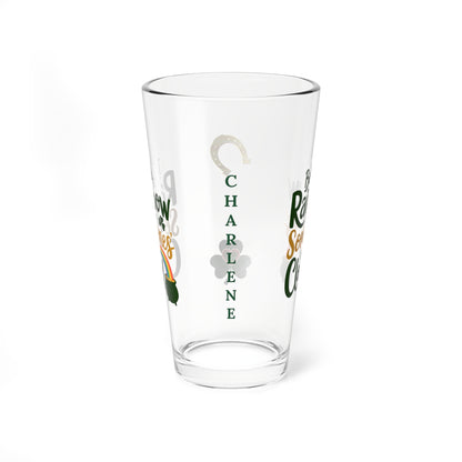 Be The Rainbow In Someones Cloud: Personalized St. Patrick's Day Pint Glass - Customizable Name for Happiness and Positivity