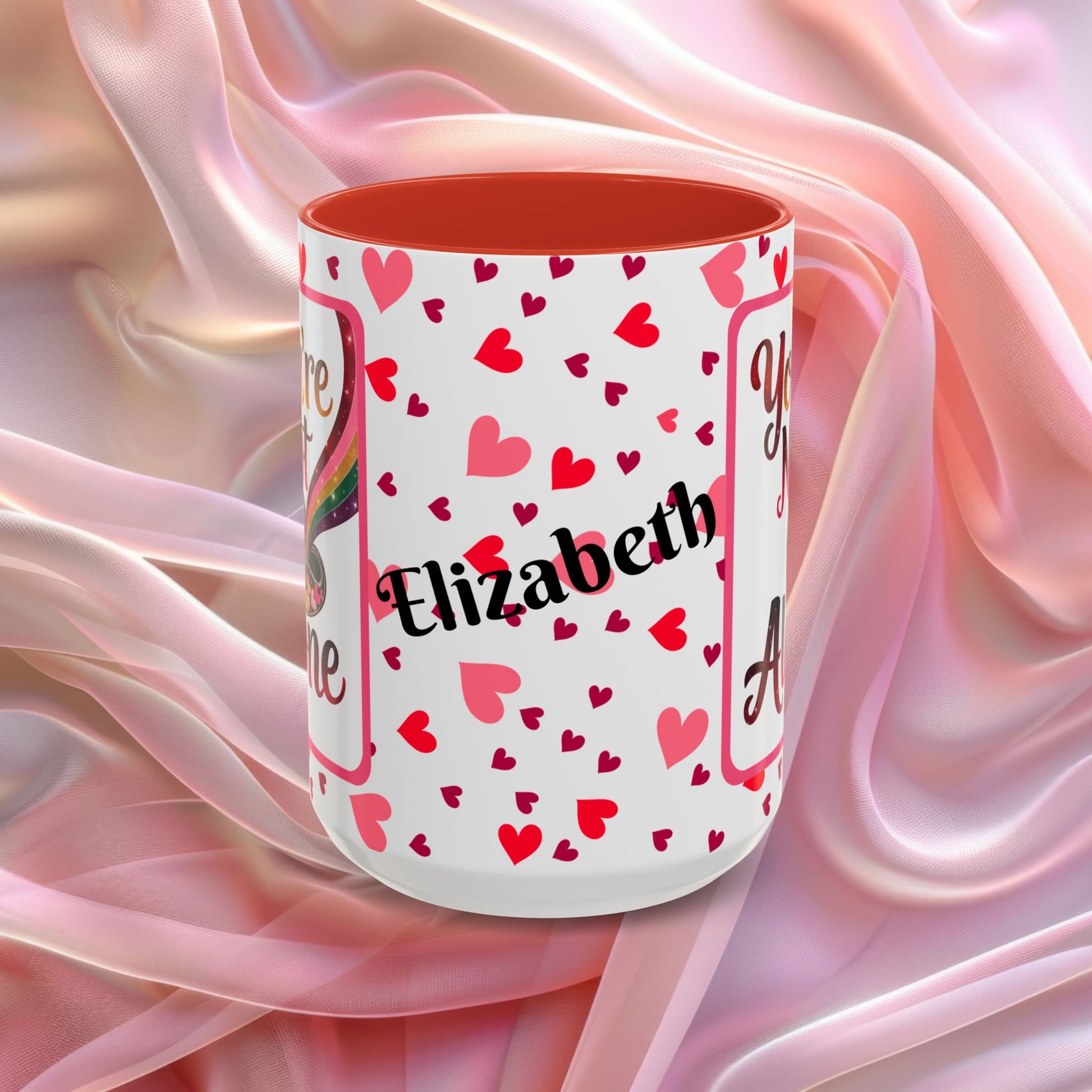 Youre Not Alone Valentines mug offering support and reassurance, Valentine affirmation coffee cup