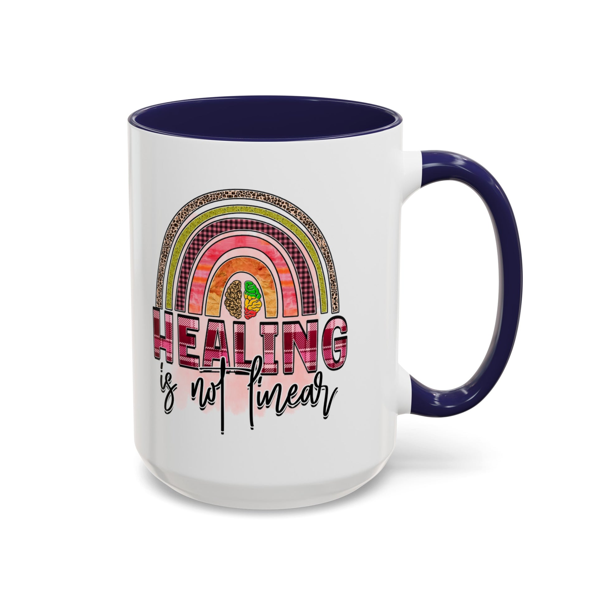 Healing Is Not Linear - Accent Coffee Mug (11, 15oz)