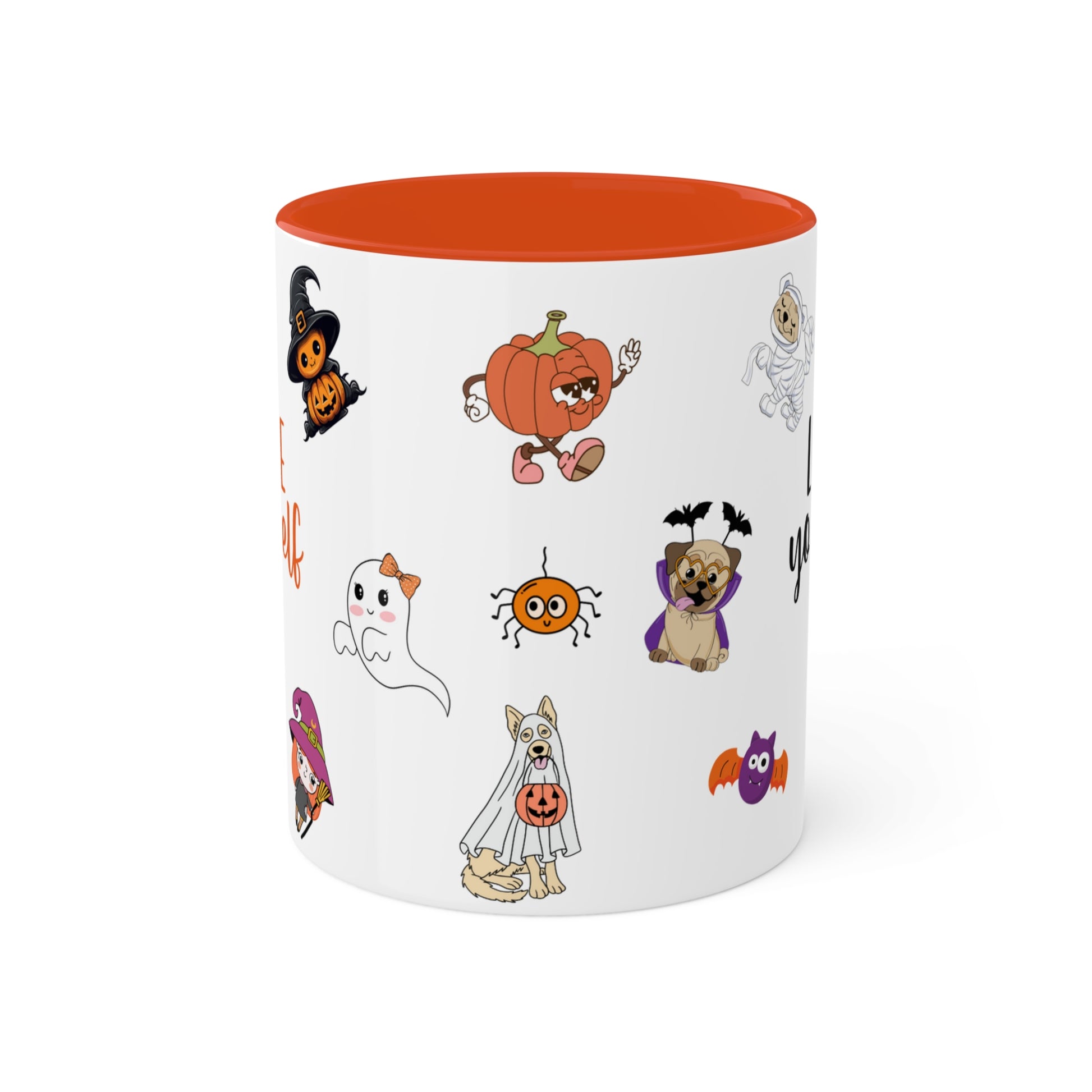 Love Yourself  - Halloween Affirmation Mug - 11oz Ceramic Coffee Cup with Positive Quotes & Cute Vibes
