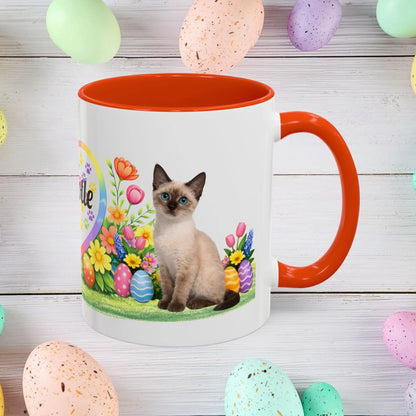Shop our tonkinese kitten easter mug featuring the 11oz style option from MySisterIsASurvivor.