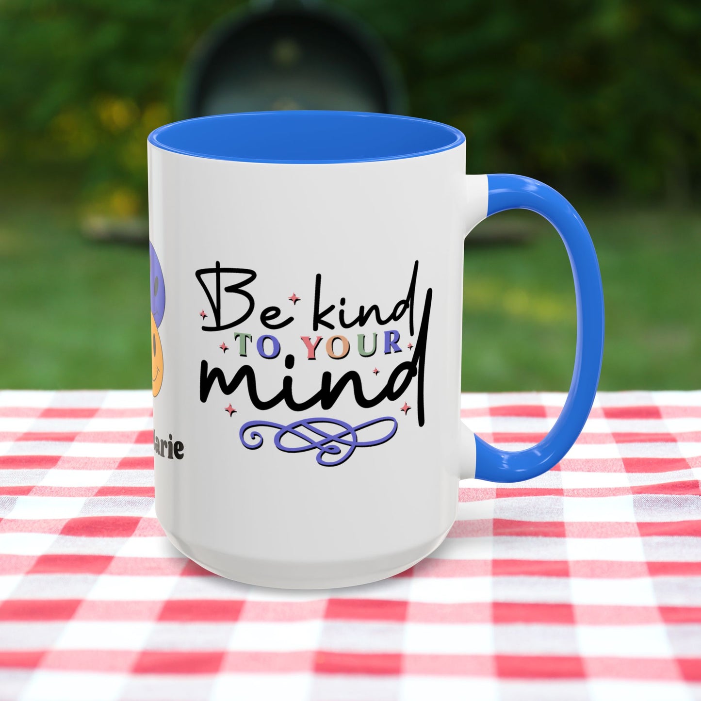 Be Kind to Your Mind - Custom Retro Uplifting Mug for Mental Health Support & Emotional Well-Being