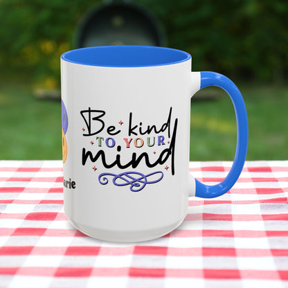 Be Kind to Your Mind - Custom Retro Uplifting Mug for Mental Health Support & Emotional Well-Being