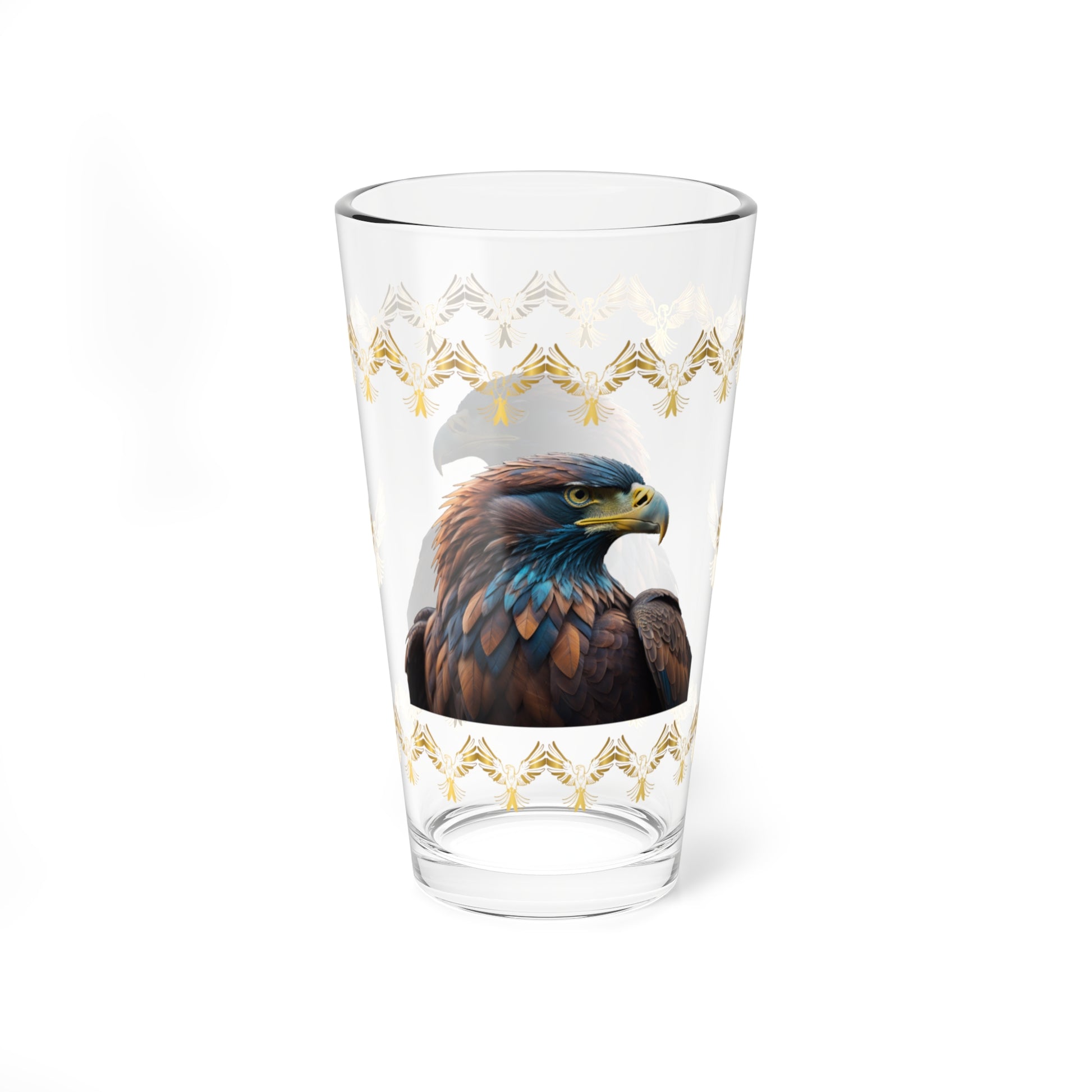 Feathers of Resilience 16oz Eagle Pint Glass - Symbol of Strength, Resilience, and Mental Health Awareness