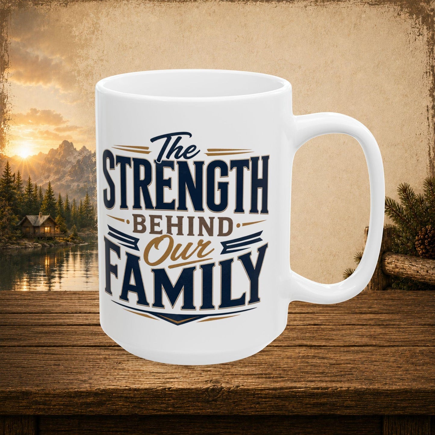 Shop our premium the strength behind our family mug from MySisterIsASurvivor.