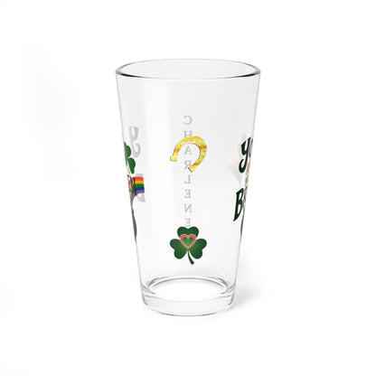 You are Not Broken: Personalized St. Patrick's Day Pint Glass - Customizable Name for Happiness and Positivity