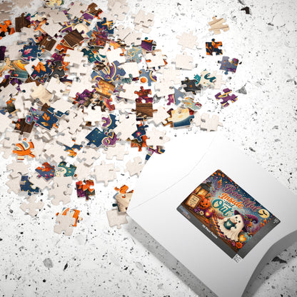 Boo-tiful Inside and Out Halloween Puzzle - Ghost with Heart Mug, Lantern, and You Are Magic Sign