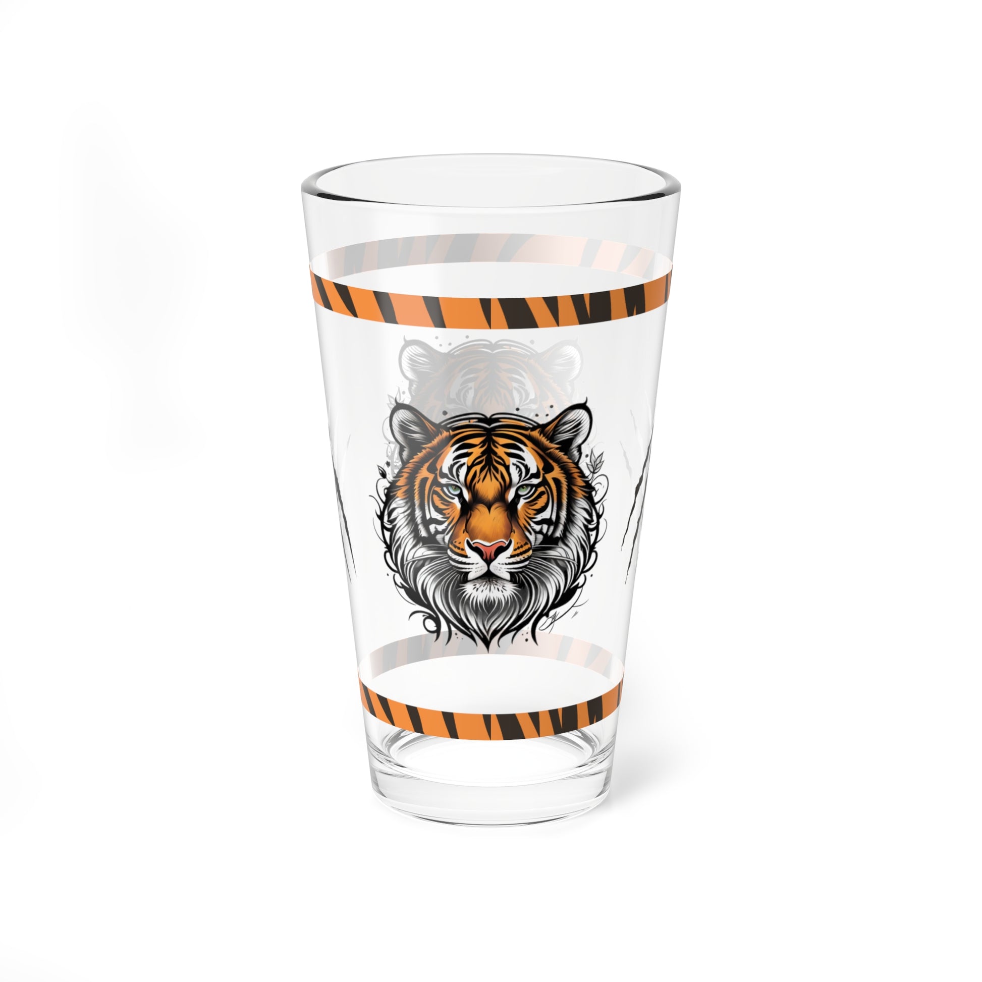 Tiger Spirit 16oz Tiger Pint Glass - Inspiring Strength, Courage, and Empowerment