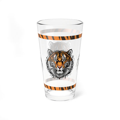 Tiger Spirit 16oz Tiger Pint Glass - Inspiring Strength, Courage, and Empowerment