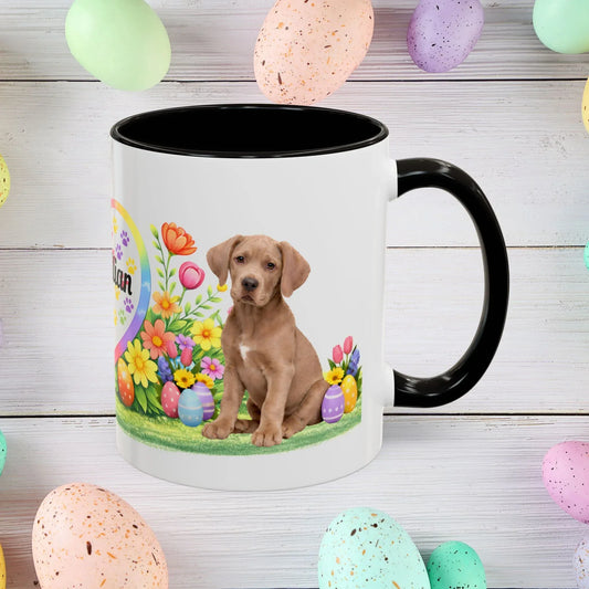 Shop our great dane isabella dilute fawn puppy easter mug featuring the 11oz style option from MySisterIsASurvivor.
