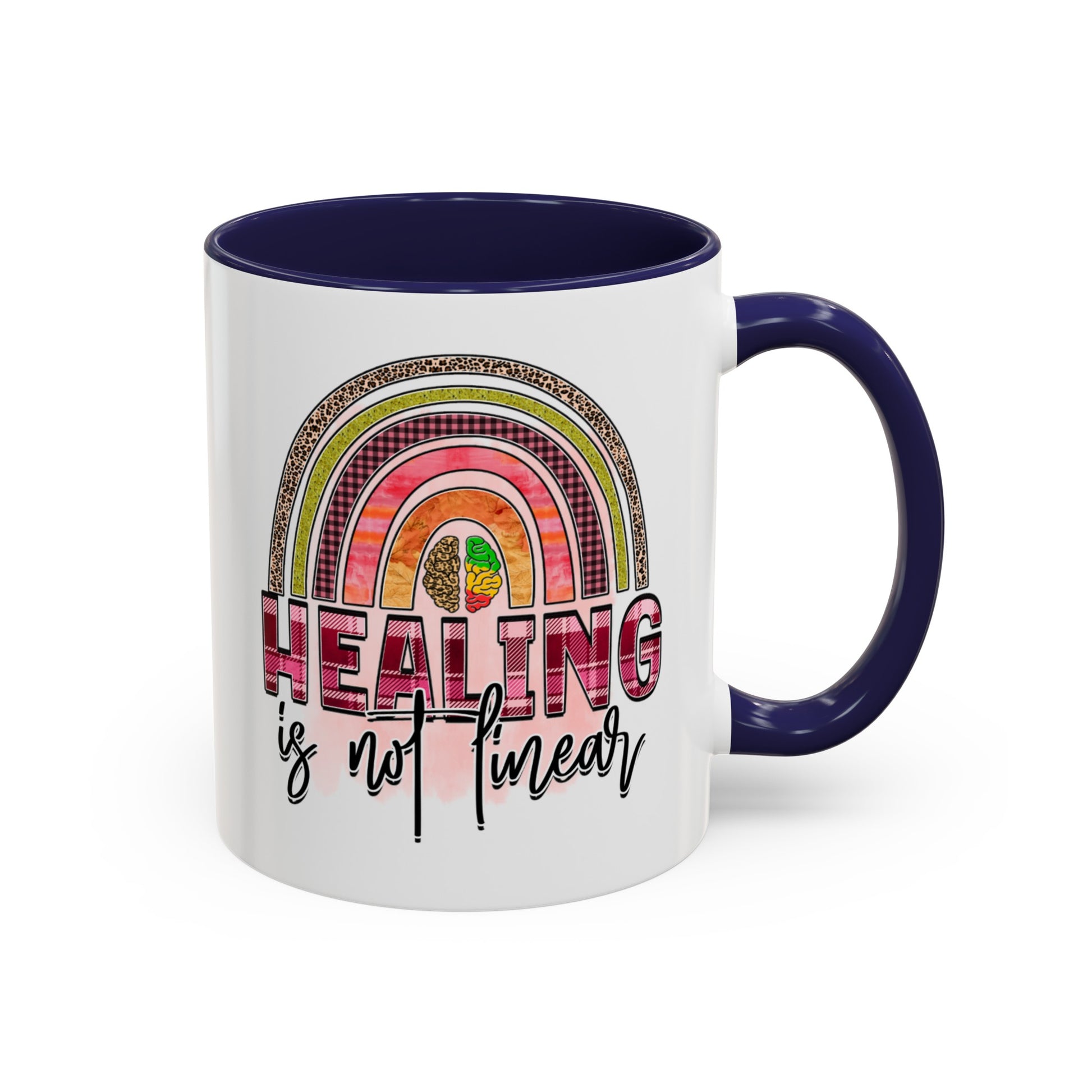 Healing Is Not Linear - Accent Coffee Mug (11, 15oz)