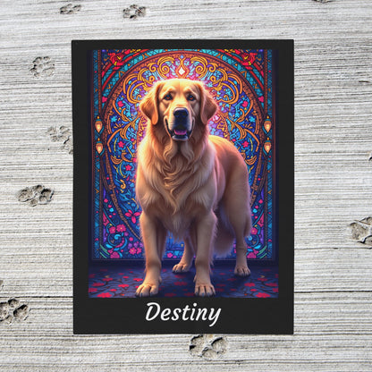 Golden Retriever Light Cream Coat Personalized Velveteen Plush Blanket, Dog Lover Throw Gift