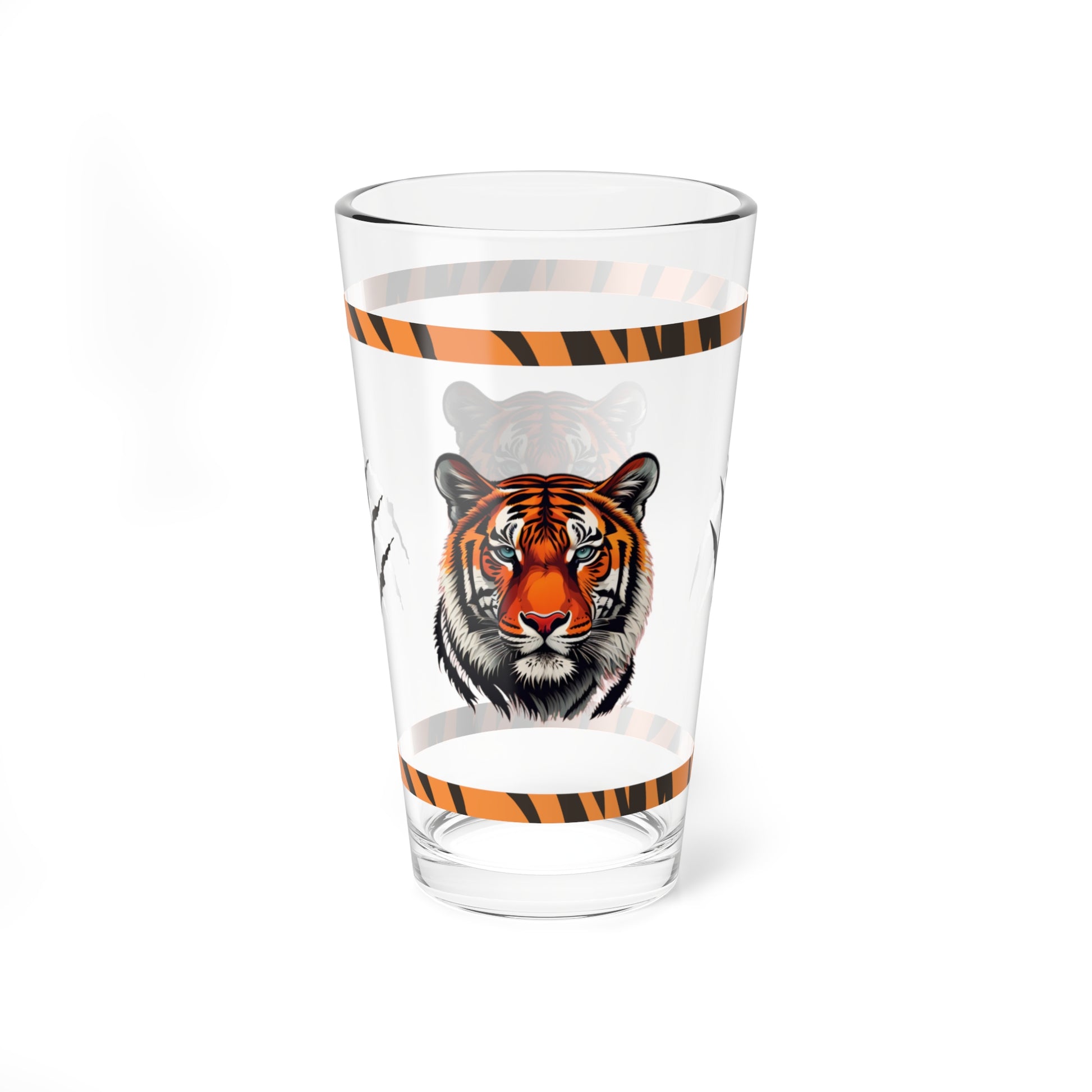 Wild Resilience 16oz Tiger Pint Glass - Inspiring Strength, Courage, and Empowerment