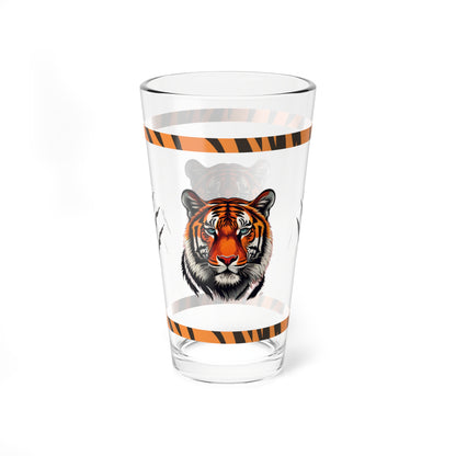 Wild Resilience 16oz Tiger Pint Glass - Inspiring Strength, Courage, and Empowerment