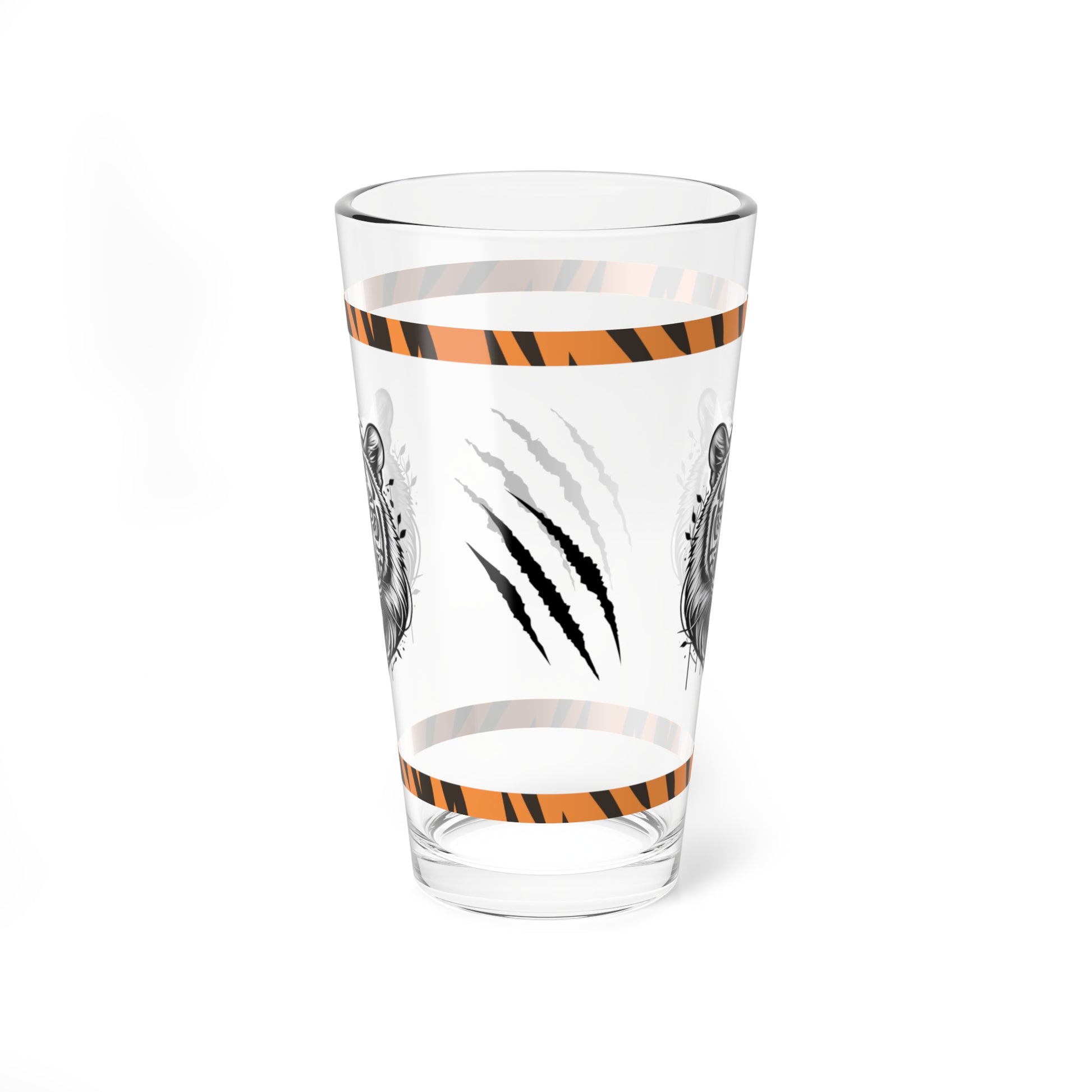 Courageous Roar 16oz Tiger Pint Glass - Inspiring Strength, Courage, and Empowerment